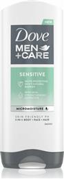 Dove Men+Care Sensitive Κρεμώδες Αφρόλουτρο για Άνδρες για Σώμα , Μαλλιά & Πρόσωπο 400ml