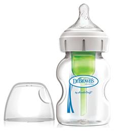 Dr. Brown's Options+ Wide Neck Γυάλινο με Θηλή Σιλικόνης για 0+ μηνών 150ml - Dr Browns