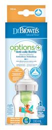 Dr. Brown's Πλαστικό Μπιμπερό Options+ Κατά των Κολικών με Θηλή Σιλικόνης 330ml για 3+ μηνών Σκίουρος - Dr Browns
