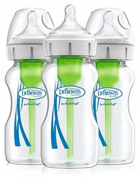 Dr. Brown's Σετ Πλαστικά Μπιμπερό με Θηλή Σιλικόνης για 0+ μηνών 270ml 3τμχ - Dr Browns