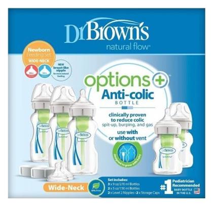 Dr. Brown's Σετ Πλαστικά Μπιμπερό με Θηλή Σιλικόνης για 0+ μηνών 270ml 5τμχ - Dr Browns