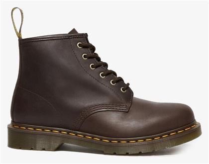 Dr. Martens 101 Crazy Horse Δερμάτινα Καφέ Ανδρικά Μποτάκια - Dr Martens