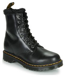 Dr. Martens 1460 Serena Δερμάτινα Γυναικεία Αρβυλάκια με Γούνα Μαύρα - Dr Martens