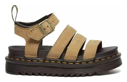 Dr. Martens Blaire Δερμάτινα Γυναικεία Σανδάλια σε Καφέ Χρώμα - Dr Martens