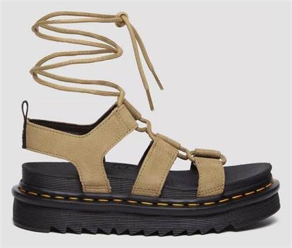 Dr. Martens Nartilla Δερμάτινα Γυναικεία Σανδάλια σε Καφέ Χρώμα - Dr Martens