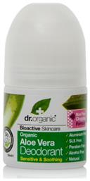 Dr.Organic Aloe Vera Φυσικό Αποσμητικό σε Roll-On Χωρίς Αλουμίνιο 50ml - Dr Organic