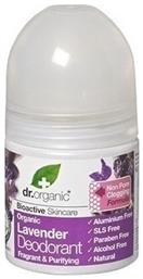 Dr.Organic Lavender Φυσικό Αποσμητικό σε Roll-On Χωρίς Αλουμίνιο 50ml - Dr Organic