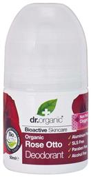 Dr.Organic Rose Otto Φυσικό Αποσμητικό σε Roll-On Χωρίς Αλουμίνιο 50ml - Dr Organic