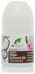 Dr.Organic Virgin Coconut Oil Φυσικό Αποσμητικό σε Roll-On Χωρίς Αλουμίνιο 50ml - Dr Organic