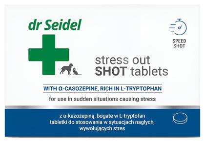 Dr Seidel Stress Out Shot Συμπλήρωμα Διατροφής Σκύλου Γάτας Στρες Κροτοφοβία 10tabs - dr Seidel
