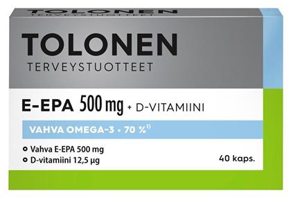 Dr. Tolonen's E-EPA Ιχθυέλαιο 500mg 40 κάψουλες - Dr Tolonens