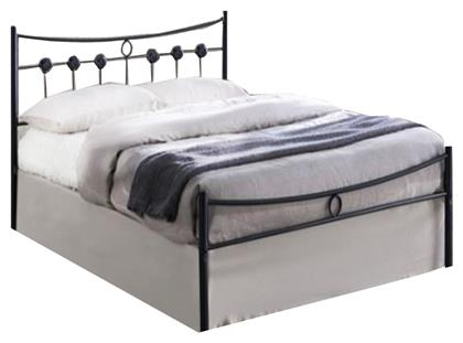 Dugan Κρεβάτι Διπλό Μεταλλικό Μαύρο 140x190cm - Woodwell