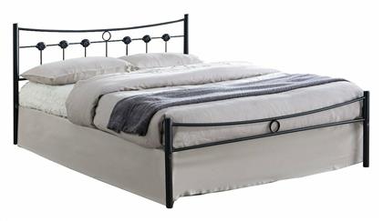 Dugan Κρεβάτι Διπλό Μεταλλικό Μαύρο 150x200cm - Woodwell