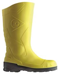 Devon Αντιολισθητικές Unisex Γαλότσες Εργασίας Γονάτου σε Κίτρινο Χρώμα Dunlop