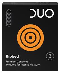 Προφυλακτικά Ribbed με Ραβδώσεις 3τμχ Duo
