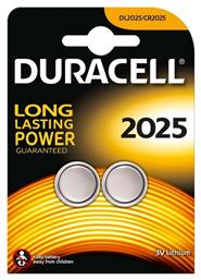 Long Lasting Power Μπαταρίες Λιθίου Ρολογιών CR2025 3V 2τμχ Duracell