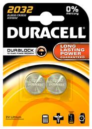 Long Lasting Power Μπαταρίες Λιθίου Ρολογιών CR2032 3V 2τμχ Duracell