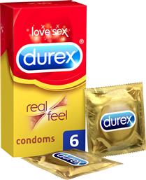 Προφυλακτικά Love Sex Real Feel χωρίς Λάτεξ 6τμχ Durex