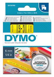 43618 Ταινία Ετικετογράφου 7m x 6mm σε Μαύρο Χρώμα Dymo