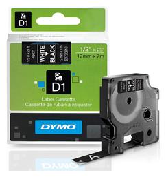 Ταινία Ετικετογράφου 7m x 12mm σε Μαύρο Χρώμα Dymo