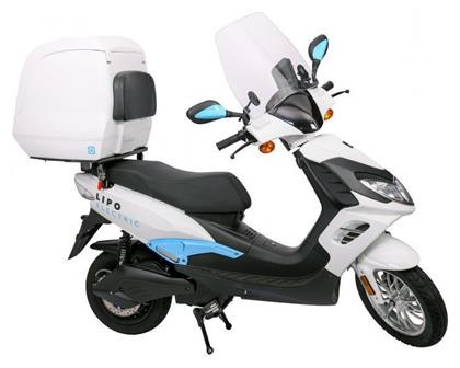 E-Fun Lipo Ηλεκτρικό Μηχανάκι Ισχύος 4000W με Τελική Ταχύτητα 105km/h Αυτονομίας 150km Λευκό - E Fun