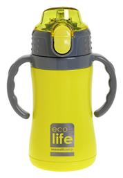 Ανοξείδωτο Παγούρι Θερμός με Καλαμάκι Blue 300ml Ecolife