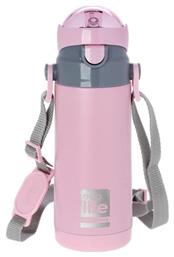 Ανοξείδωτο Παγούρι Θερμός με Καλαμάκι Pink 400ml Ecolife