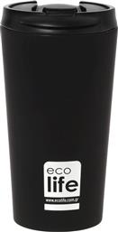 Coffee Cup Ποτήρι Θερμός σε Μαύρο χρώμα 0.37lt Ecolife