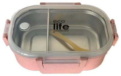 Ecolife Δοχείο Φαγητού Πλαστικό Light Pink Κατάλληλο για Φούρνο Μικροκυμάτων 900ml από το Plus4u