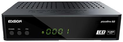 Δορυφορικός Αποκωδικοποιητής Piccollino S2 Full HD (1080p) DVB-S2 με Λειτουργία Εγγραφής PVR σε Μαύρο Χρώμα Edision