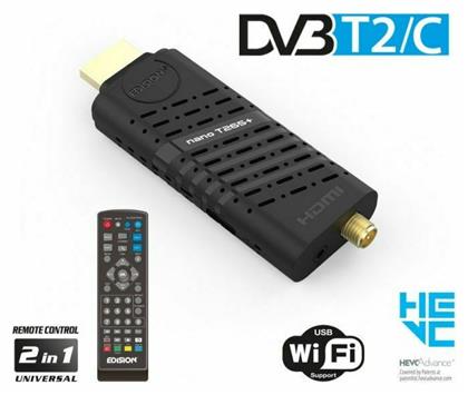 Nano T265+ Ψηφιακός Δέκτης Mpeg-4 Full HD (1080p) με Λειτουργία PVR (Εγγραφή σε USB) Σύνδεση HDMI Edision