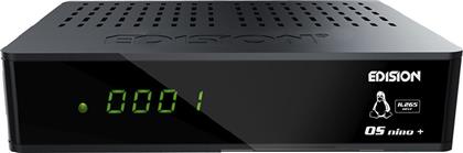Edision Δορυφορικός Αποκωδικοποιητής OS NINO+ Full HD (1080p) DVB-T2 / DVB-S2 / DVB-C με Λειτουργία Εγγραφής PVR και Ενσωματωμένο Wi-Fi σε Μαύρο Χρώμα