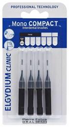 Clinic Mono Compact Μεσοδόντια Βουρτσάκια 0.35mm Μαύρα 4τμχ Elgydium