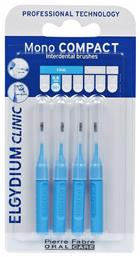 Clinic Mono Compact Μεσοδόντια Βουρτσάκια 0.4mm Μπλε 4τμχ Elgydium