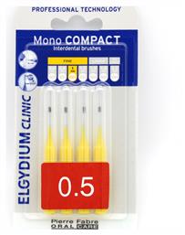 Clinic Mono Compact Μεσοδόντια Βουρτσάκια 0.5mm Κίτρινα 4τμχ Elgydium