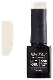 Ημιμόνιμο Βερνίκι Νυχιών Semi Gel 508 Vanilla Tan 5ml Elixir