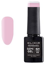 Ημιμόνιμο Βερνίκι Νυχιών Semi Gel 521 Piggy Pink 5ml Elixir
