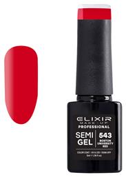 Ημιμόνιμο Βερνίκι Νυχιών Semi Gel 543 Boston University Red 5ml Elixir