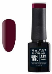 Semi Gel Ημιμόνιμο Βερνίκι Νυχιών 586 Imperial Purple 5ml Elixir
