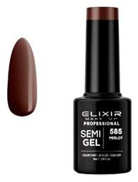 Ημιμόνιμο Βερνίκι Νυχιών Semigel 585 Merlot 5ml Elixir