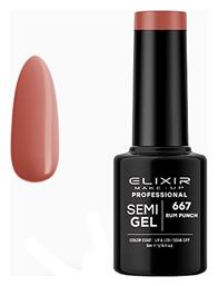 Semi Gel Ημιμόνιμο Βερνίκι Νυχιών Rum Punch 667 5ml Elixir