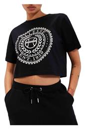 Carala Κοντομάνικο Crop Top Μαύρο Ellesse