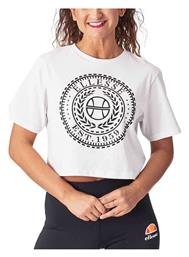 Carala W Λευκό Κοντομάνικο Crop Top Λευκό Ellesse