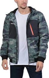 Emerson 192.EM10.127 Ανδρικό Μπουφάν για Χειμώνα Camo / Black από το Cosmossport