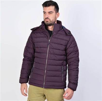 Emerson 192.EM10.131 Ανδρικό Μπουφάν Puffer για Χειμώνα Μπορντό από το Cosmossport