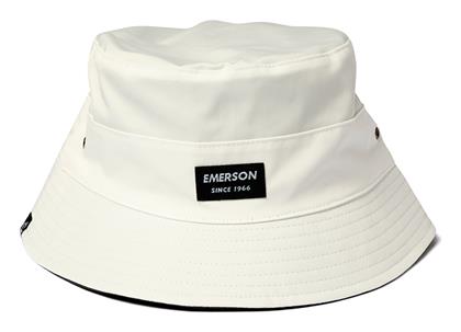 Υφασμάτινo Ανδρικό Καπέλο Στυλ Bucket Λευκό Emerson