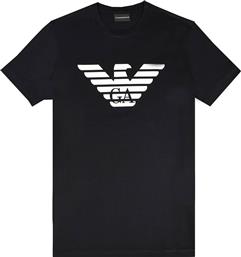 Emporio Armani Ανδρικό T-shirt Navy Μπλε με Λογότυπο από το Spartoo