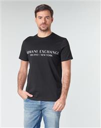 Emporio Armani Ανδρικό T-shirt Μαύρο με Λογότυπο από το Spartoo