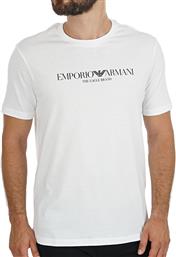 Emporio Armani Ανδρικό T-shirt Λευκό με Λογότυπο από το Spartoo