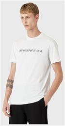 Emporio Armani Ανδρικό T-shirt Λευκό με Λογότυπο από το Spartoo